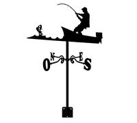 Scumlovy Exquisite Metal Weather Vane Ornament Craft Roof Mount Farm Scene Garden Stake Art Weathervane Decor Wind Direction Indicator Measuring Tool Easy