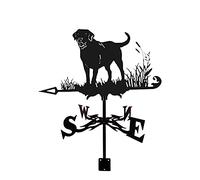 Scumlovy Exquisite Metal Weather Vane Ornament Labrador Weathervane Hound Dog Silhouette Garden iron weathervane Weathercock Measuring Tools with Anti-Rust Coating for Outdoor