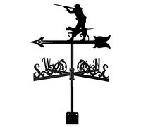 Scumlovy Exquisite Metal Weather Vane Ornament Weathervane for Roof Wind Direction Indicator Retro Garden Shape Weathercock