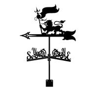 Scumlovy Exquisite Metal Weather Vane Ornament Weathervane for Roof Wind Direction Indicator Retro Garden Shape Weathercock