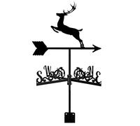 Scumlovy Exquisite Metal Weather Vane Ornament Weathervane for Roof Wind Direction Indicator Retro Garden Shape Weathercock