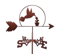 Scumlovy Exquisite Metal Weather Vane Ornament Weathervane Wind Direction Indicator with Roof Mount, Garden Decorations for Outdoor Farm Yar