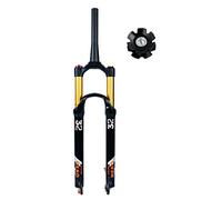 Scumlovy Mountain Bike Suspension Forks 26/27.5/29 MTB Air Fork Travel 130mm Rebound Adjust 1-1/8'' Straight/Tapered Front QR 9mm Manual/Remote Lockout (Color : Tapered Manual, Size 27.5'')