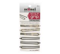 Scunci 6 Piece 3704003a048 No-Slip Grip Oval Bobby Pins Assorted Colors, 0.8 Ounce