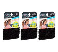 Scunci Active No Damage Hair Elastics Black - 3 by Scunci
