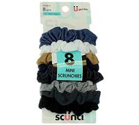 Scunci, No Damage, Mini Scrunchies, Assorted Denim Colours, 8 Pieces