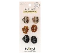 Scunci No Slip Octopus Jaw Clips, 6 ct, Mini, 2.5 cm