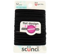 Scunci Scunci 1767303a048 Black No DamageTM Flat Elastic Hair Bands 14 Count