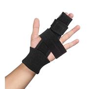 Scurnhau 2 Finger Splint, Adjustable Finger Brace, Finger Metal Support for Broken Fingers, Mallet Finger Splints, Trigger Finger Straightener, Arthritis, Pain Relief, Injury, Fracture, Sprains(S/M)