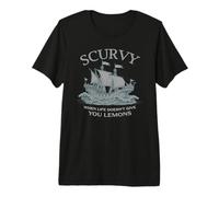 Scurvy When Life Doesnt Give You Lemons Nautical Aesthetics Premium T-Shirt