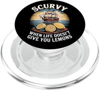 Scurvy When Life Does't Give You Lemons Quote PopSockets PopGrip for MagSafe