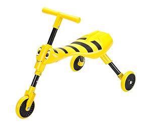 Scuttlebug 3-Wheel Foldable Ride-On Tricycle for 1+ Year Old Boys and Girls, Bumblebee Trike, Antennae Handlebar, Develop Your Toddler’s Balance and Motor Skills, Fun with No Surface Scratches