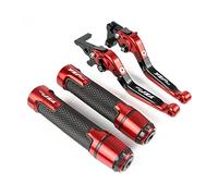 SCUUBE For Yama&ha YZFR125 YZF R125 2012 2013 2014 2015-2020 Motorcycle Clutch Brake Lever Extendable Adjustable Foldable Levers Handlebar Grips Motorcycle Hand Levers(Red)