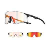 SCVCN Running Goggles 21.9 g Self-tinting (UV-Activated) PC Lenses Plastic Frame (PC) UV400 Adjustable Nose Pads Ventilated for Running & Trail Running