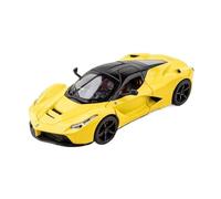 SCVWKAJA Die Cast Vehicles 1:22 For Ferrari LaFerrari Exquisite Replica Static Alloy Model Car Collection Sports Car Ornaments(Yellow hardtop version)