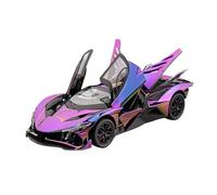 SCVWKAJA Die Cast Vehicles 1:24 For Apollo Project EVO Alloy Car Model Ornaments Miniature Metal Simulation Collection Model(Purple)