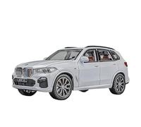 SCVWKAJA Die Cast Vehicles 1:24 For BMW X5 SUV Simulation Metal Exquisite Ornaments Proportional Alloy Miniature Car Model(White)
