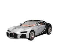 SCVWKAJA Die Cast Vehicles 1:24 For Bugatti Atlantic Replica Alloy Car Model Metal Collectible Crafts Decorative Ornaments(Silver)