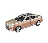 SCVWKAJA Die Cast Vehicles 1/24 For HONG QI H9 Scale Alloy Luxury Car Model Metal Collection Model Ornaments Memorial(Gold)