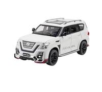 SCVWKAJA Die Cast Vehicles 1:24 For Nissan Patrol Alloy Luxury Car Model Replica Metal Off-road Vehicle Room Decoration(White)