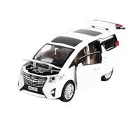 SCVWKAJA Die Cast Vehicles 1:24 For Toyota Alphard MPV Alloy Vehicle Car Model Miniature Scale Model Car Collectible(White)