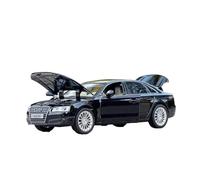 SCVWKAJA Die Cast Vehicles 1:32 For AUDI A8 Luxury Alloy Car Model Ornaments Collection Static Vehicle Metal(Black)