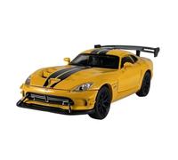 SCVWKAJA Die Cast Vehicles 1:32 For Dodge Viper SRT Finished Alloy Model Car Craft Replica Living Room Ornaments Decoration(Yellow)