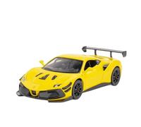 SCVWKAJA Die Cast Vehicles 1:32 For Ferrari LaFerrari 488 Simulation Alloy Car Model Replica Sports Car Ornaments Collectibles(Yellow)
