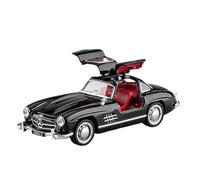 SCVWKAJA Die Cast Vehicles 1:32 For Mercedes-Benz 300SL Retro Vintage Car Collection Ornaments Luxury Static Car Model(Black)