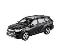 SCVWKAJA Die Cast Vehicles 1:32 For Toyota Highlander Carefully Designed Alloy Car Model Simulation Ornaments Collection(Black)