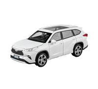 SCVWKAJA Die Cast Vehicles 1:32 For Toyota Highlander Carefully Designed Alloy Car Model Simulation Ornaments Collection(White)