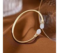 SCWZZWSY bracelet S925 Silver Gold Plated Simple Lady Open Bangle Bracelet Jewelry birthday gift Silver Bangle