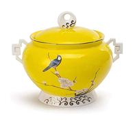 SCWZZWSY Ceramics Ashes Urn Memorial for Pet Cremation Ash Holder Human Funeral Casket Keepsake Burial at Home in (Black Blue 16.5cm*22cm)