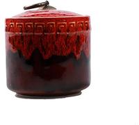 SCWZZWSY cremation urn Funeral Urns Ceramics Sealing Small Cremation Urn For Human Ashes Display Burial Urns At Home 10 * 9cm Urns for (Brown)