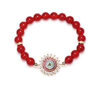 SCWZZWSY Crystal Stone Bracelet Agate With Micro-Inlaid Zircon Stress Relief Anxiety Healing Bracelet Original Design Reiki Healing Balancing Birthday Gifts For Women