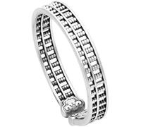 SCWZZWSY Cuff Bangle Chain,AdjustableSterling Silver Bangle Bracelet, Ladies 925 Silver Bracelet Vintage Adjustable Cuff Bangle Hand Carve Hollow Chinese Bracelets