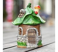 SCWZZWSY Garden Figurines House Garden Statue Illuminated Fairy,Waterproof Resin Dwelling Ornament for Yard Lawn Outdoor Decor Statues (Color : Pink),Purple+8inch