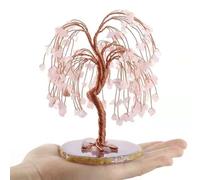 SCWZZWSY Lucky Tree Crystal Tree Gravel Specimen Stone Money Feng Shui Ornaments Tree Of Life Figurines Chakra Tree,D