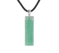SCWZZWSY Necklaces for Women Girls Natural Aventurine Gemstone Square Pendant Reiki Chakra Pendant Necklace for Empowerment Courage Harmony Happiness Balance Prosperity Choker Necklaces,Necklaces