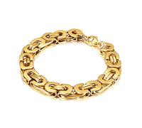 SCWZZWSY Premium Bracelet for Men Stainless Steel Byzantine Bangle Hip Hop Rapper Fashion Jewellery Great Gift for Men and Women