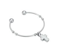 SCWZZWSY Stainless Steel Cross Memorial For Women Lady Cremation Urn Jewelry Bangle Keepsake Ashes Locket Free Engrave