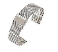 SCWZZWSY Steel Stainless Steel Strap 18mm 20mm 22mm 24mm 1.0 Thick Wire Mesh Strap Adjustable Length Watch Accessories Watchbands