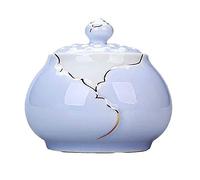 SCWZZWSY Urns Mini Pet Urn Small Ceramic Ash Funeral Burial Cremation Keepsake For Small Animals Forever Memorials 12.8X11.8CM (Purple)