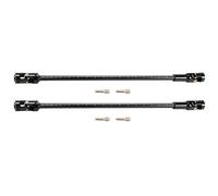 SCX10 Drive Shaft 2pcs 68-229mm Cut to Length Stainless Steel Driveshaft for 1/10 RC Crawler LCG Rig Sportys Scalers GSPEED Capra SCX10 Pro Element DIY SCX10 (Cut-to-Length Driveshaft Set Black)