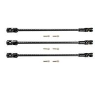 SCX10 Drive Shaft 3pcs 68-229mm Cut to Length Stainless Steel Driveshaft for 1/10 RC Crawler LCG Rig Sportys Scalers GSPEED Capra SCX10 Pro Element DIY SCX10 (Cut-to-Length Driveshaft Set Black)