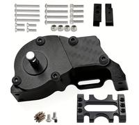 SCX10 LCG Metal Gearbox for 1/10 RC Crawler Aluminum Transmission Upgrade Kit Complete Gearbox Assembly for Axial SCX10 II III(Schwarz)