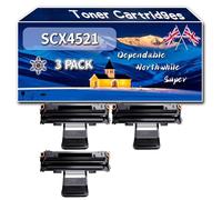 SCX4521 Toner Cartridges Compatible for Samsung ML-2010 ML-2010L ML-2010P ML-2010PR ML-2010R ML-2010 Series Printers, High-Definition Printing Effect with Chip, 3000 Pages (3 Pack Black)