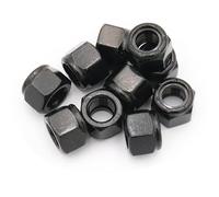 SCXCLY 13pcs Nylon Insert Hex Lock Nuts, 1/2-13 Inch Lock Nuts, 304 Stainless Steel (Black)