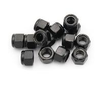 SCXCLY 30pcs Nylon Insert Hex Lock Nuts, 3/8-16 Inch Lock Nuts, 304 Stainless Steel (Black)