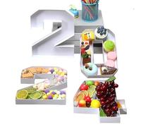 scyca 2024 Cardboard Number Box, Fillable Cardboard Letters, Cardboard Number Trays for Charcuterie Boards | Fillable Food Tray, Graduation Decoration for High School and